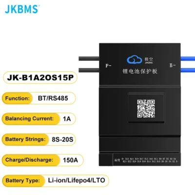 JK BMS 8-24S – 150A Continuous – 300A Peak – 1A Active Balancing – JK-B1A24S15P