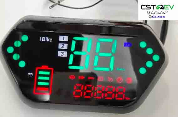 Electric Bike Speedometer Tricycle Rickshaw Meter Odometer 48-72V