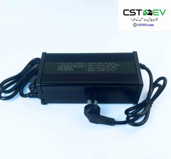 72V/15A 24S Lithium Iron Phosphate/Li Ion/Lead acid charger (87.6V)
